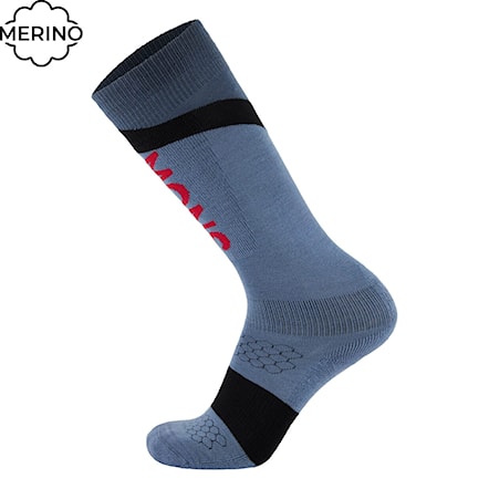 Snowboard Socks Mons Royale Ultra Cushion Merino Snow blue state/black 2023 - 1