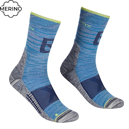 Snowboard Socks ORTOVOX Alpinist Pro Compr Mid safety blue 2022 - 1