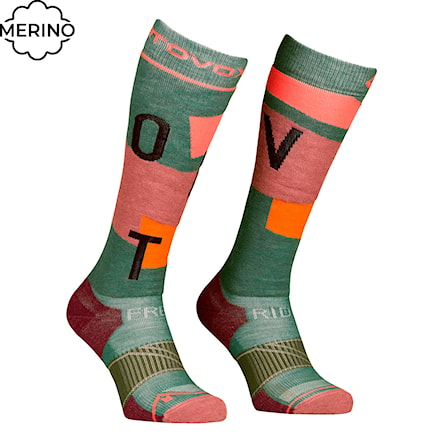 Podkolanówki ORTOVOX Freeride Long Socks Cozy Women's wild herbs 2025 - 1