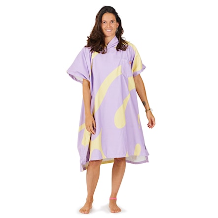 Poncho After Splash yellow lila - 1