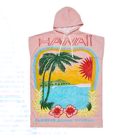 Ponczo Roxy Atlas Hoodie pink carnation - 1