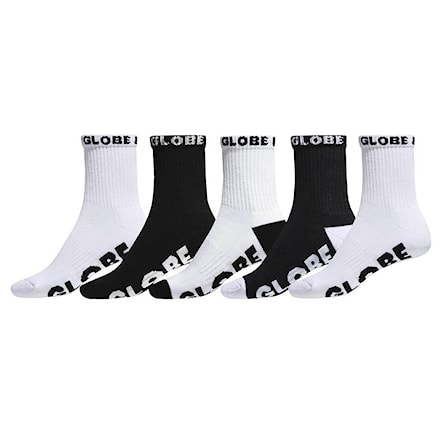 Skarpetki Globe Quarter Sock 5 Pack black/white 2016 - 1