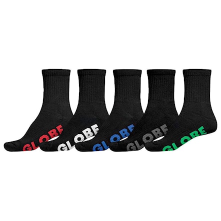 Ponožky Globe Stealth Crew Sock 5 Pack black 2016 - 1