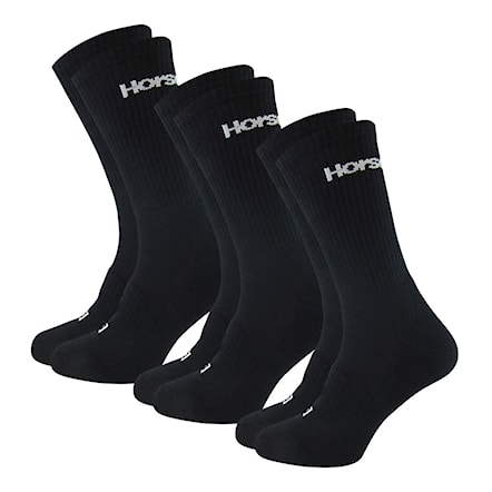 Ponožky Horsefeathers Delete Premium 3 Pack black 2019 - 1