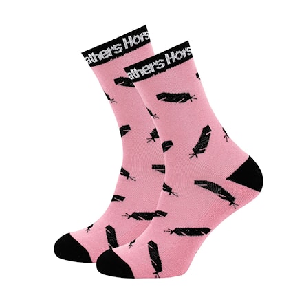 Ponožky Horsefeathers Dixie pink 2017 - 1