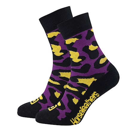 Ponožky Horsefeathers Leopard purple 2020 - 1