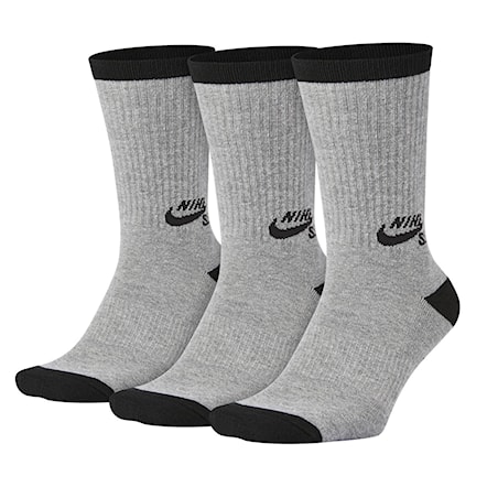 Socks Nike SB Crew dk grey heather/black 2017 - 1