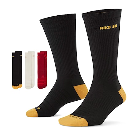 Socks Nike SB Everyday Max Lightweight Crew black/white/red 2021 - 1