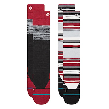 Snowboard Socks Stance Blocked 2 Pack red 2022 - 1