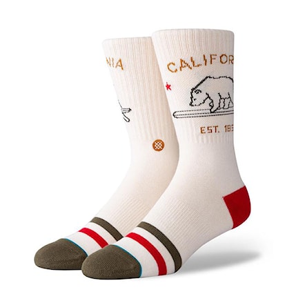 Ponožky Stance California Republic cream 2019 - 1