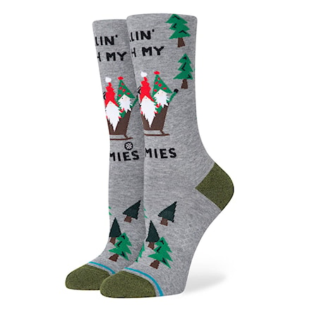 Ponožky Stance Rollin With My Gnomies heather grey 2020 - 1