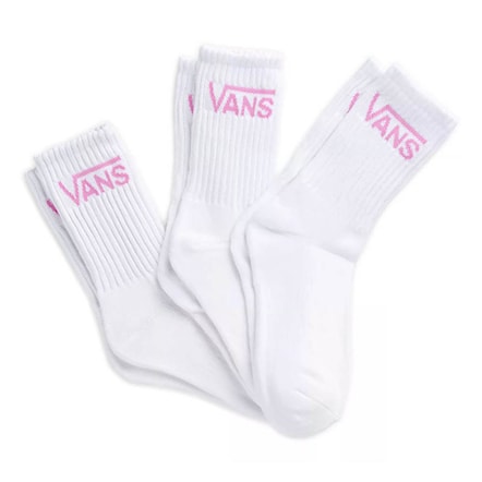 Ponožky Vans Classic Crew Wmns white/fuchsia pink 2021 - 1