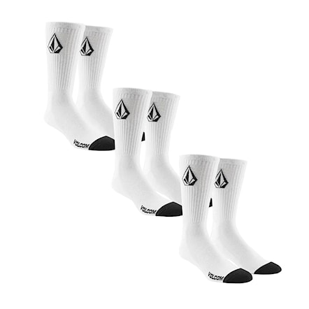 Ponožky Volcom Full Stone Sock 3Pk white 2026 - 1