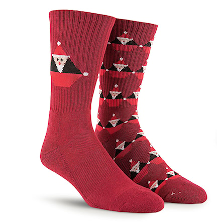 Ponožky Volcom Santastone Sock deep red 2019 - 1