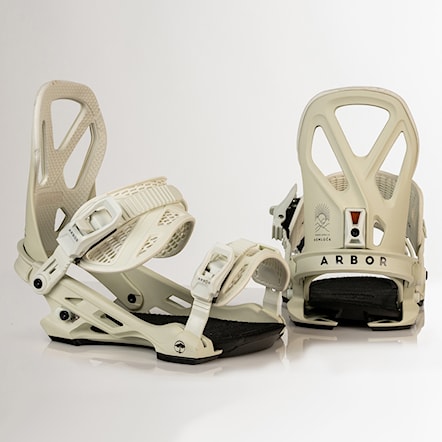 Snowboard Binding Arbor Hemlock Frank April Edition White 2023 - 1