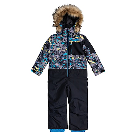 Snowboard Overalls Quiksilver Rookie Kids Suit sulphur pop yeti forest 2021 - 1