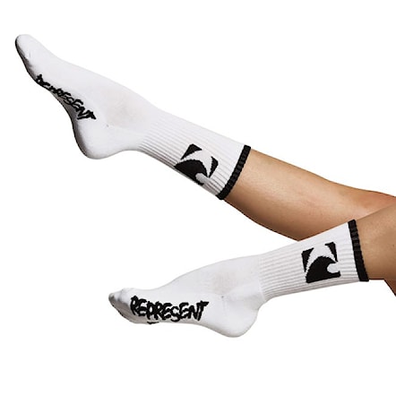 Ponožky Represent New Squarez white/black 2017 - 1
