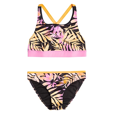 Swimwear Roxy Active Joy Crop Top Set anthracite zebra jungle girl 2023 - 1