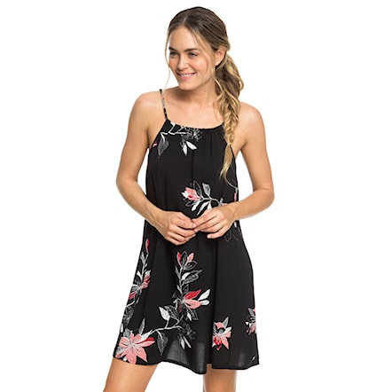 Dress Roxy All About Shadow anthracite flowee 2019 - 1