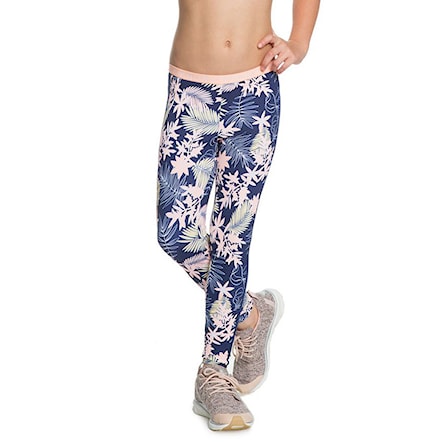 Fitness legginsy Roxy Bikini Fitness Legging med blue full floral big sw 2019 - 1