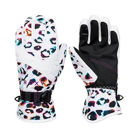 Snowboard Gloves Roxy Jetty Girl bright white leops girl 2022 - 1