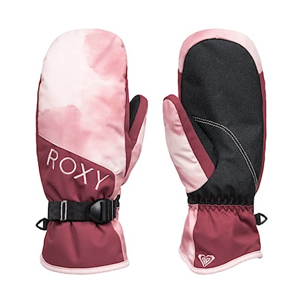 Snowboard Gloves Roxy Roxy Jetty Mitt silver pink tie dye 2021 - 1