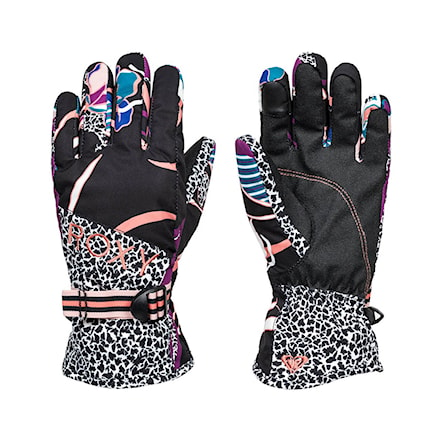 Snowboard Gloves Roxy Roxy Jetty Se true black pop flowers 2021 - 1