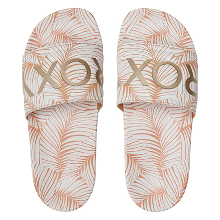 Slide Sandals Roxy Slippy Printed white/tan 2022 - 1