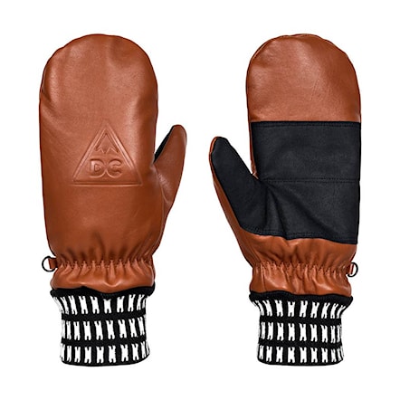 Snowboard Gloves DC Supply Mitt leather brown 2018 - 1