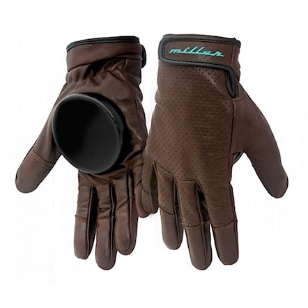 Longboard Gloves Miller Freeride Advantage brown leather 2017 - 1