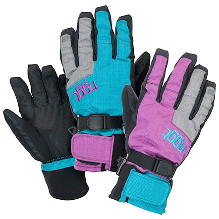 Snowboard Gloves Nugget Squad grey/blue/fuchsia 2014 - 1