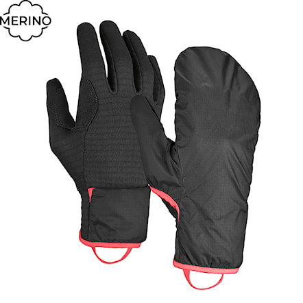Snowboard Gloves ORTOVOX Wms Fleece Grid Cover black raven 2024 - 1