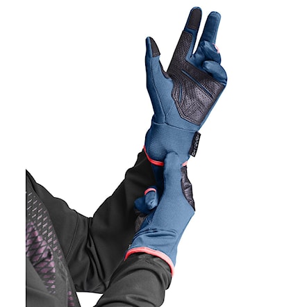 Snowboard Gloves ORTOVOX Wms Fleece Light mountain blue 2024 - 2