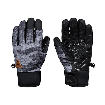 Snowboard Gloves Quiksilver Method Youth black grey camokazi 2018 - 1