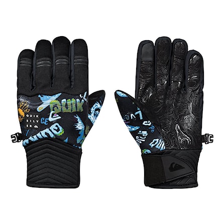 Snowboard Gloves Quiksilver Method Youth daphne blue/a day at the mount 2019 - 1