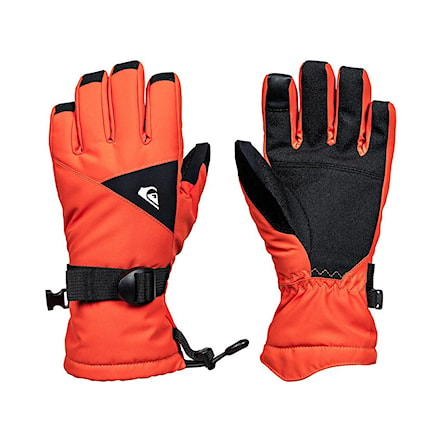 Snowboard Gloves Quiksilver Mission Youth mandarin red 2018 - 1