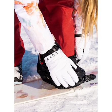 Snowboard Gloves Roxy Jetty Solid bright white 2025 - 4