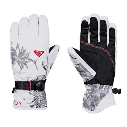 Snowboard Gloves Roxy Roxy Jetty bright white/swell flowers 2019 - 1