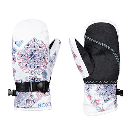 Rukavice na snowboard Roxy Roxy Jetty Girl Mitt bright white/snowflakes 2019 - 1