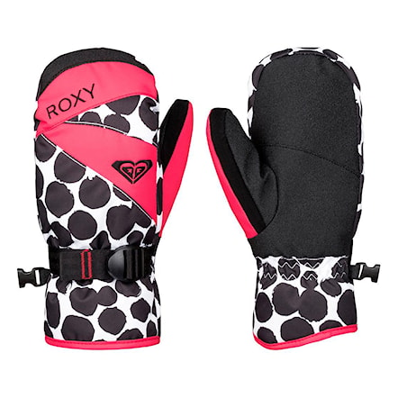 Snowboard Gloves Roxy Roxy Jetty Girl Mitt irregular dots true black 2017 - 1