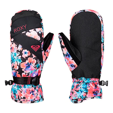 Rękawice snowboardowe Roxy Roxy Jetty Mitt madison flowers true black 2017 - 1