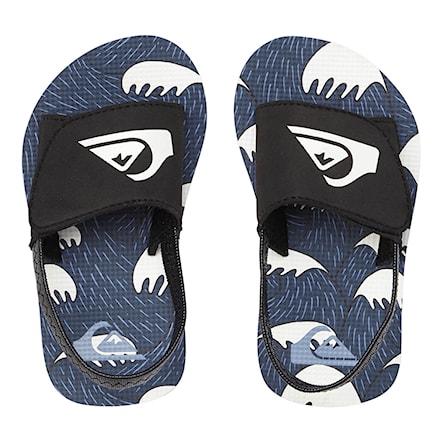 Sandals Quiksilver Molokai Layback Slide Toddler black/blue/white 2021 - 1