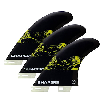 Surfboard Fins Shapers Core Lite Tri S2 black/yellow - 1
