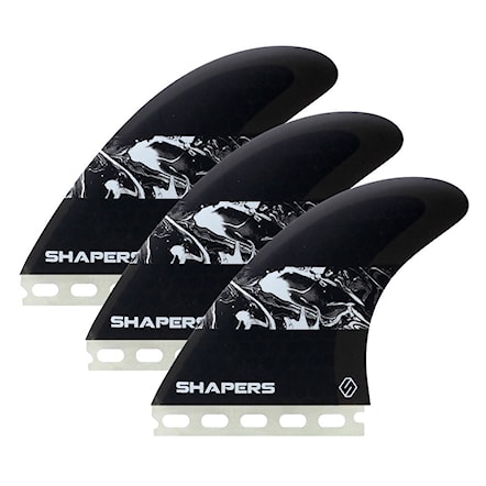 Surf finy Shapers Core Lite Tri Single black/white - 1