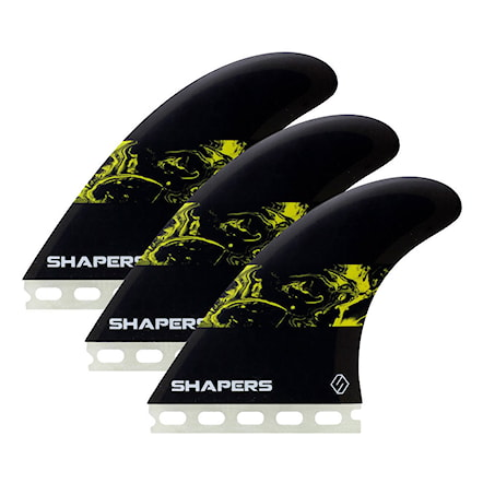 Surf finy Shapers Core Lite Tri Single black/yellow - 1