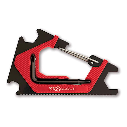 Narzędzie do deskorolki Sk8Ology Carabiner Skate Tool 2.0 black/red - 1