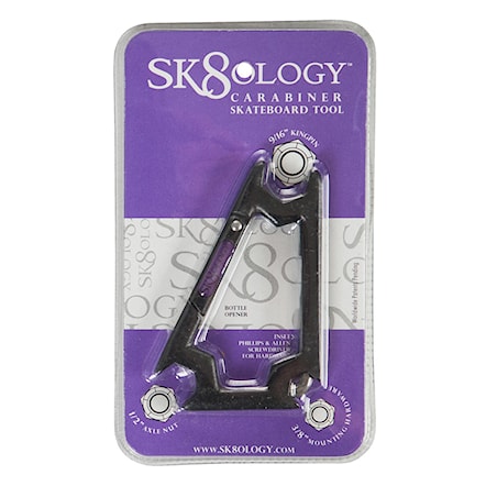Narzędzie do deskorolki Sk8Ology Carabiner Skateboard Tool black/purple 2016 - 1