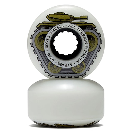 Skateboard kółka Bones ATF All Tank All Terrain Formula 56 mm/80 A white - 3