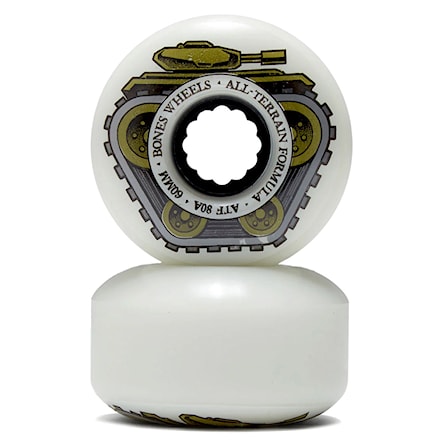 Skateboard kółka Bones ATF All Tank All Terrain Formula 60 mm/80 A white - 3