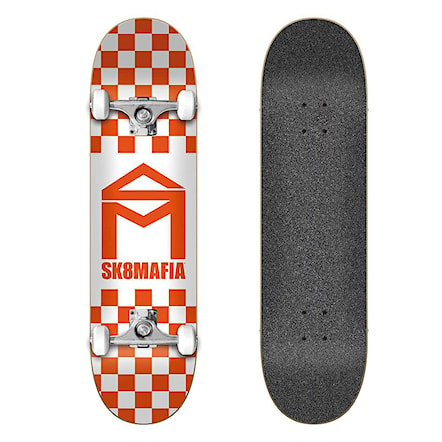 Skateboard SK8MAFIA House Logo Checker Orange 8.0 2020 - 1